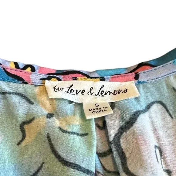 For Love And Lemons | Floral Wrap Mini Dress | S - Picture 7 of 12